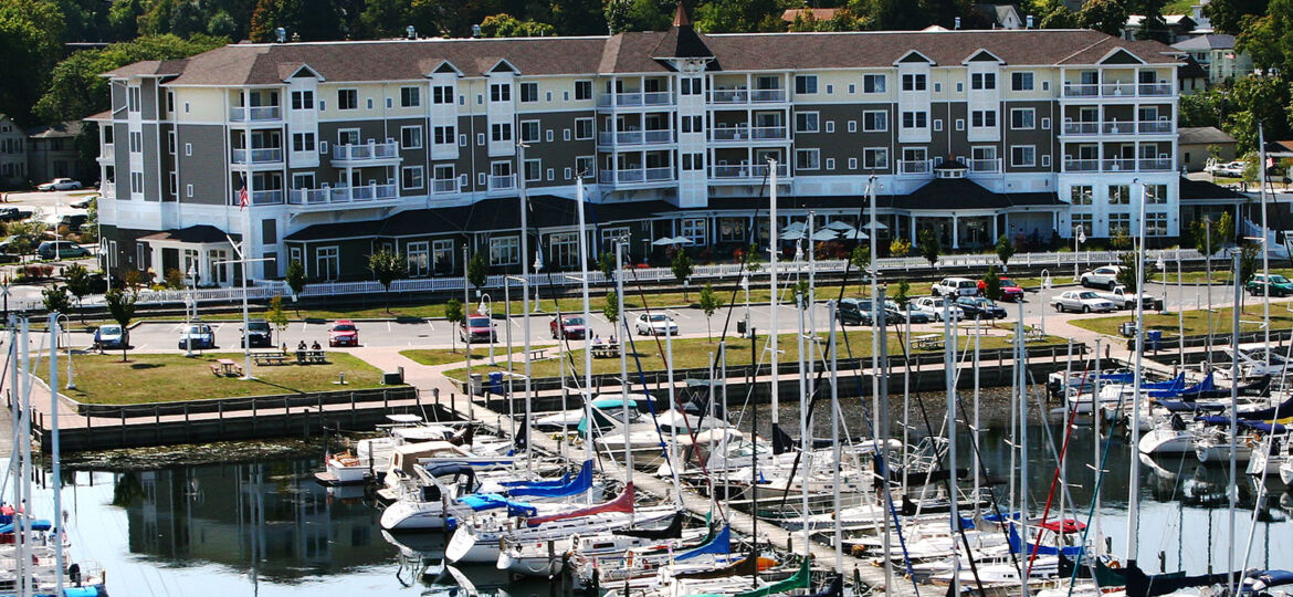 Watkins Glen Harbor Hotel view from the docks